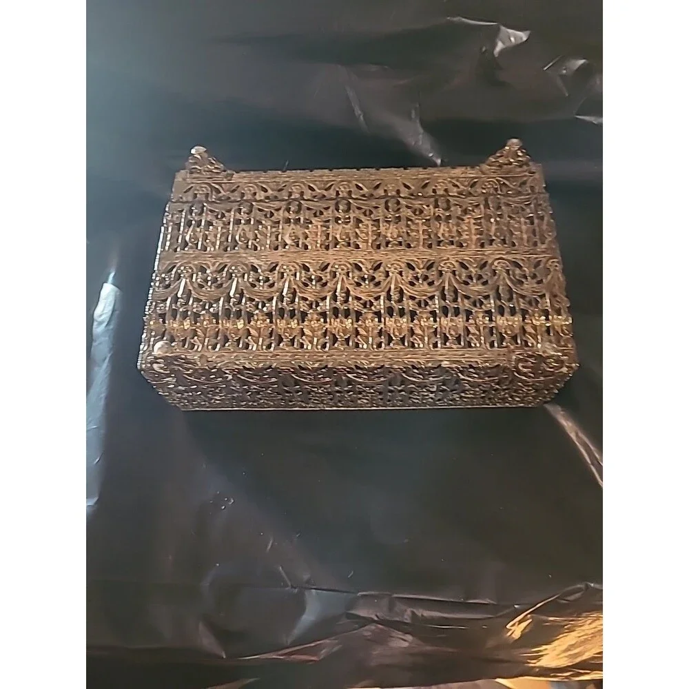 Brass Firigree Tissue/napkin Holder